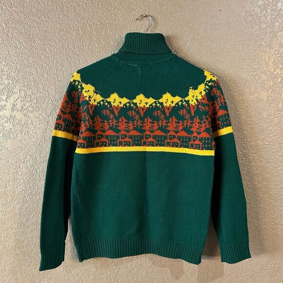 Vintage KMart Large 16-18 Green Turtleneck Sweater - Picture 3 of 11